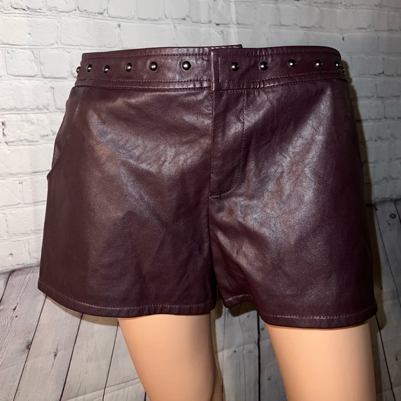Forever 21 Pants - forever 21 dark purple leather shorts size 29